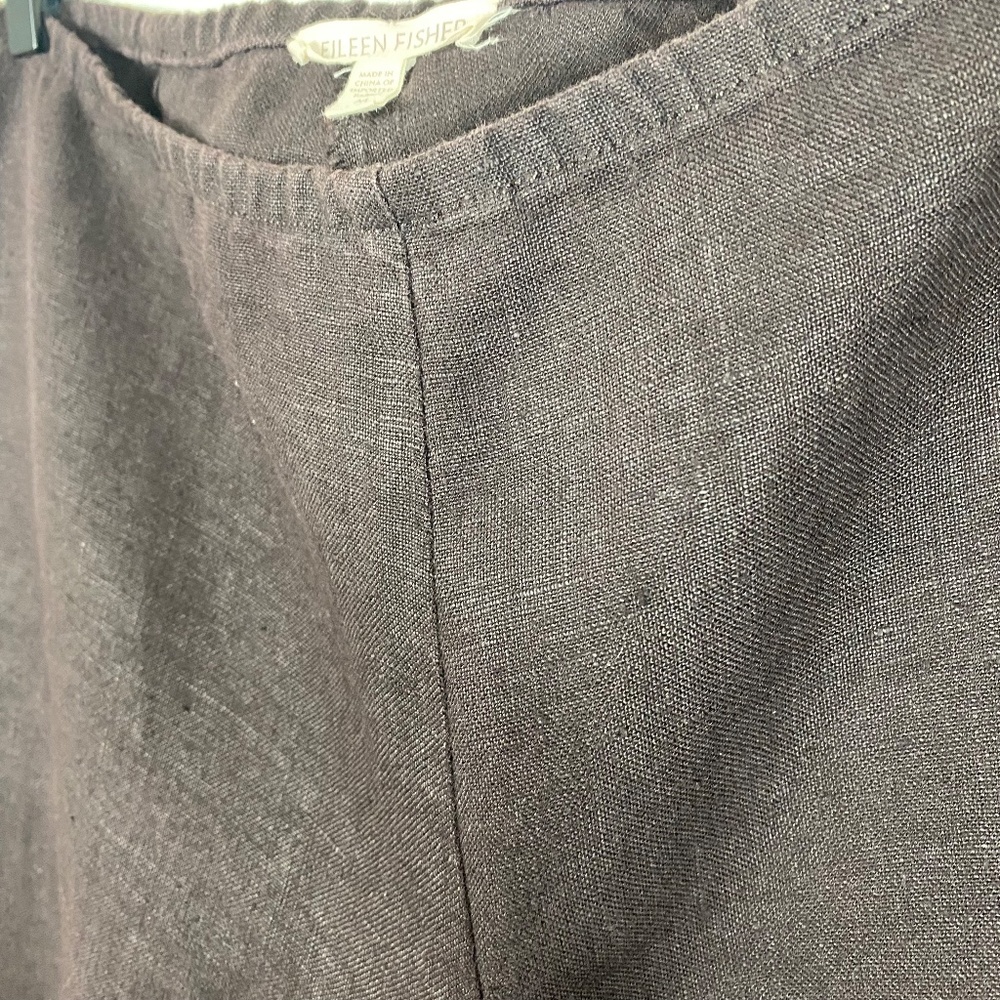 Eileen Fisher Oversize Baggy Linen Crop Pants - Picture 4 of 5